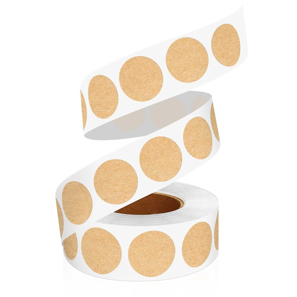 8800 Kraft Paper Dot Stickers 3/4 Inch,1000 PCS 0.75" Blank Small Color